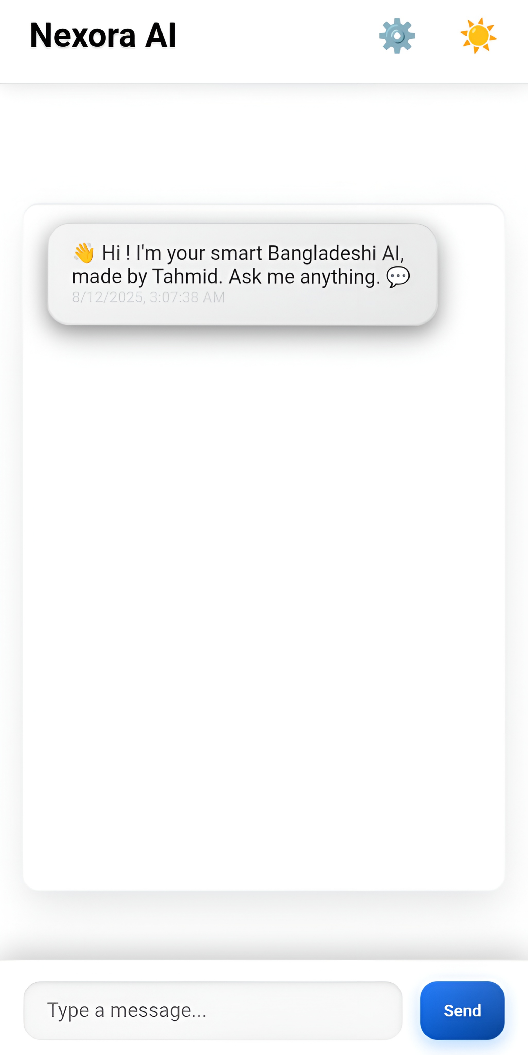 Nexora AI App Screenshot